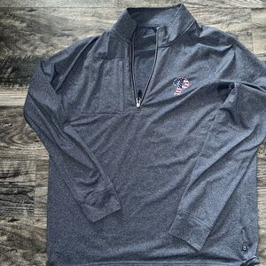 Cutter & Buck Phillies Quarter-Zip Pullover USA Stripe - Large